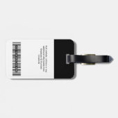 社員企業のの写真、バーコード、ロゴ、名前 ラゲッジタグ (裏面横)