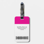 社員企業のの写真、バーコード、ロゴ、名前 ラゲッジタグ (裏面縦)