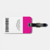 社員企業のの写真、バーコード、ロゴ、名前 ラゲッジタグ (裏面横)