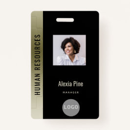 社員企業のロゴ名部署の写真 バッジ