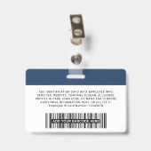 社員企業の、氏名、ロゴ、写真ID バッジ (裏面 （クリップ付）)