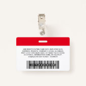 社員企業の、氏名、ロゴ、写真ID バッジ (裏面クリップ)