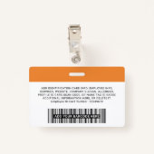 社員企業の、氏名、ロゴ、写真ID バッジ (裏面クリップ)