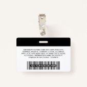 社員企業の、氏名、ロゴ、写真ID バッジ (裏面クリップ)