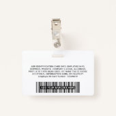 社員企業の、氏名、ロゴ、写真ID バッジ (裏面クリップ)