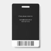 社員写真ロゴ ブラック バッジ (裏面)