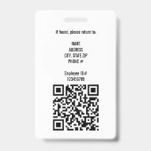 社員写真付きIDカード 法人セキュリティバッジ バッジ (裏面)