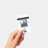 社員写真歯科医ロゴバーコード名 バッジ (Handheld)