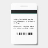 社員写真歯科医ロゴバーコード名 バッジ (Back)