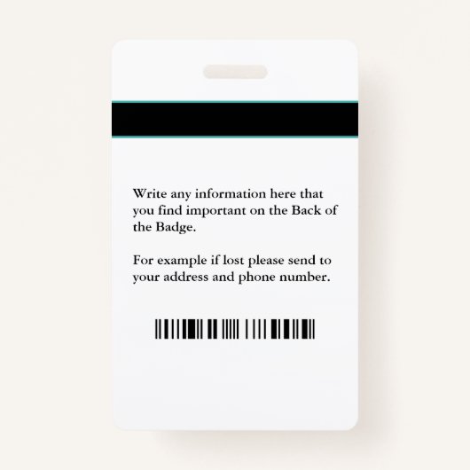 社員写真歯科医ロゴバーコード名 バッジ (裏面)