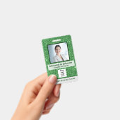 社員写真 バーコード ロゴ ID カスタム バッジ (手持ち)