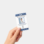 社員写真 バーコード ロゴ ID カスタム バッジ (手持ち)