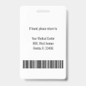 社員写真 企業ロゴ バーコードID バッジ (裏面)