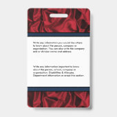 社員写真 名前 ロゴ バーコード カスタム バッジ (裏面)