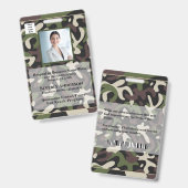 社員写真 名前 ロゴ バーコード 業務用 バッジ (正面＆裏面)