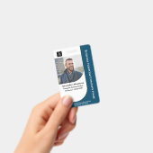 社員写真 名前 ロゴ バーコード ID カード カスタム バッジ (手持ち)