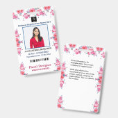 社員写真 名前 ID カード カスタム バッジ (正面&裏面)