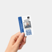 社員写真 名前 QRコード バーコード ID カスタム バッジ (手持ち)
