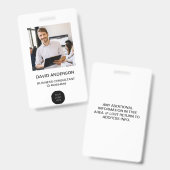 社員写真 ID ロゴ 会社 バッジ (正面＆裏面)