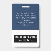 社員写真 ID 名前 バーコード ロゴ コーポレート バッジ (裏面)