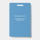 社員写真ID青バッジ バッジ (裏面)