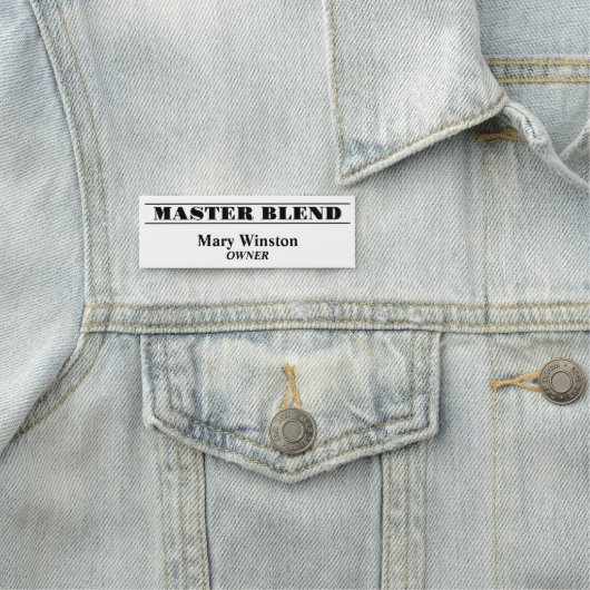 社員名バッチ マグネットまたはピンバックル 名札 (インサイチュ)