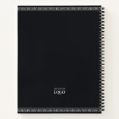 社員名入り ブラック ギリシャ ミアンダーデザイン ノート (裏面)