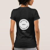 社員名 ビジネス ロゴ フロント バック フーディ Tシャツ (裏面)