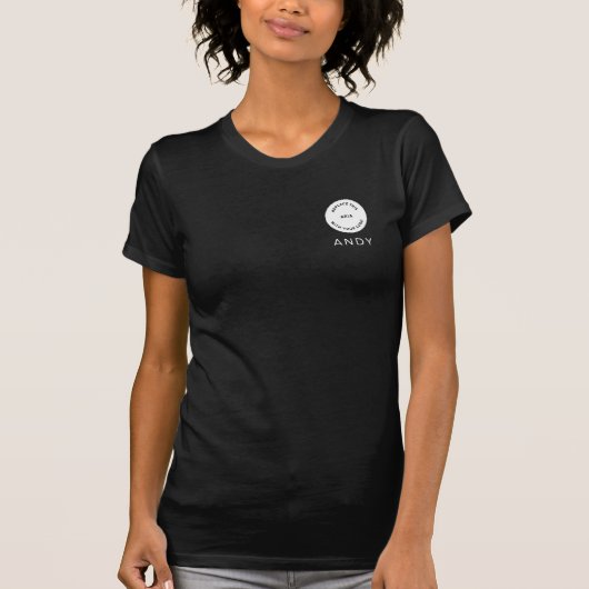 社員名 ビジネス ロゴ フロント バック フーディ Tシャツ (正面)