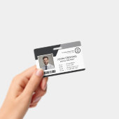 社員名 ロゴ QRコード IDバッジ バッジ (手持ち)