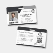 社員名 ロゴ QRコード IDバッジ バッジ (正面＆裏面)