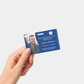 社員名 写真 バーコード ID カード バッジ (手持ち)
