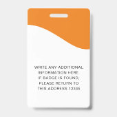 社員向けのラニャード付きIDバッジ バッジ (裏面)