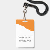 社員向けのラニャード付きIDバッジ バッジ (裏面(ネックストラップ付))