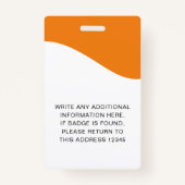 社員向けのラニャード付きIDバッジ バッジ (裏面)