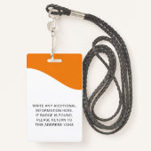 社員向けのラニャード付きIDバッジ バッジ (裏面ランヤード)