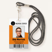 社員向けのラニャード付きIDバッジ バッジ (正面ランヤード)