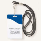 社員向けのラニャード付きIDバッジ バッジ (裏面ランヤード)