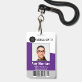 社員向けのラニャード付きIDバッジ バッジ (正面（ネックストラップ付）)