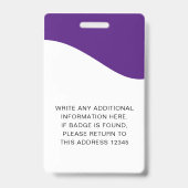 社員向けのラニャード付きIDバッジ バッジ (裏面)