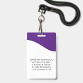 社員向けのラニャード付きIDバッジ バッジ (裏面（ネックストラップ付）)