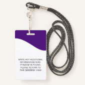 社員向けのラニャード付きIDバッジ バッジ (裏面ランヤード)