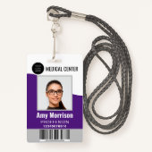 社員向けのラニャード付きIDバッジ バッジ (正面ランヤード)