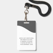 社員向けのラニャード付きIDバッジ バッジ (裏面（ネックストラップ付）)