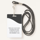 社員向けのラニャード付きIDバッジ バッジ (裏面ランヤード)