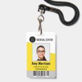 社員向けのラニャード付きIDバッジ バッジ (正面(ネックストラップ付))