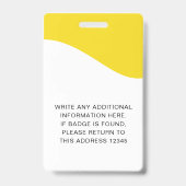 社員向けのラニャード付きIDバッジ バッジ (裏面)