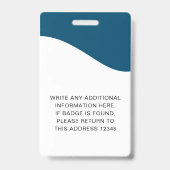 社員向けのラニャード付きIDバッジ バッジ (裏面)