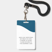 社員向けのラニャード付きIDバッジ バッジ (裏面（ネックストラップ付）)