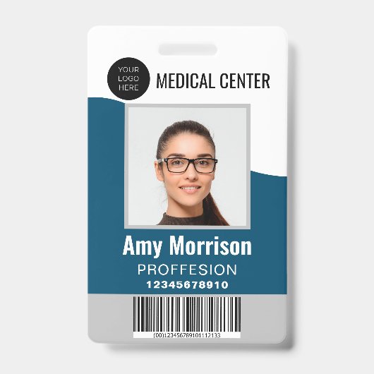 社員向けのラニャード付きIDバッジ バッジ (正面)